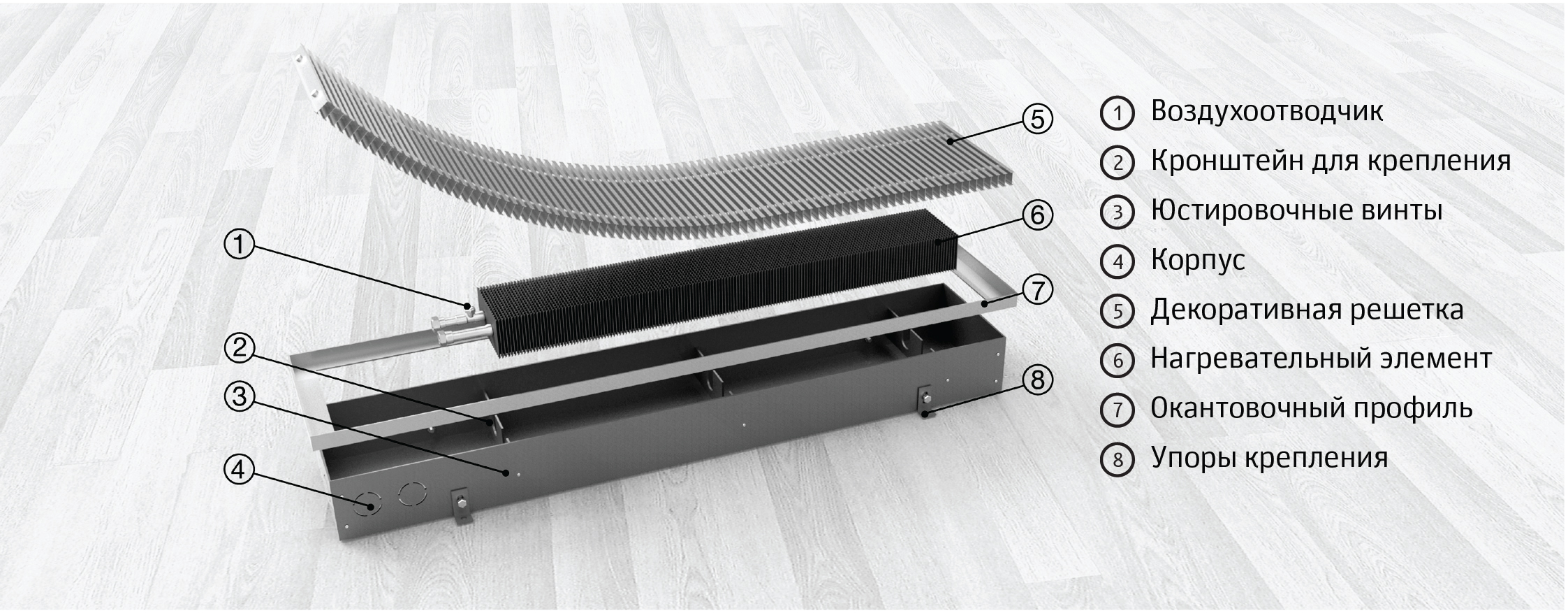 конвектор в разрезе