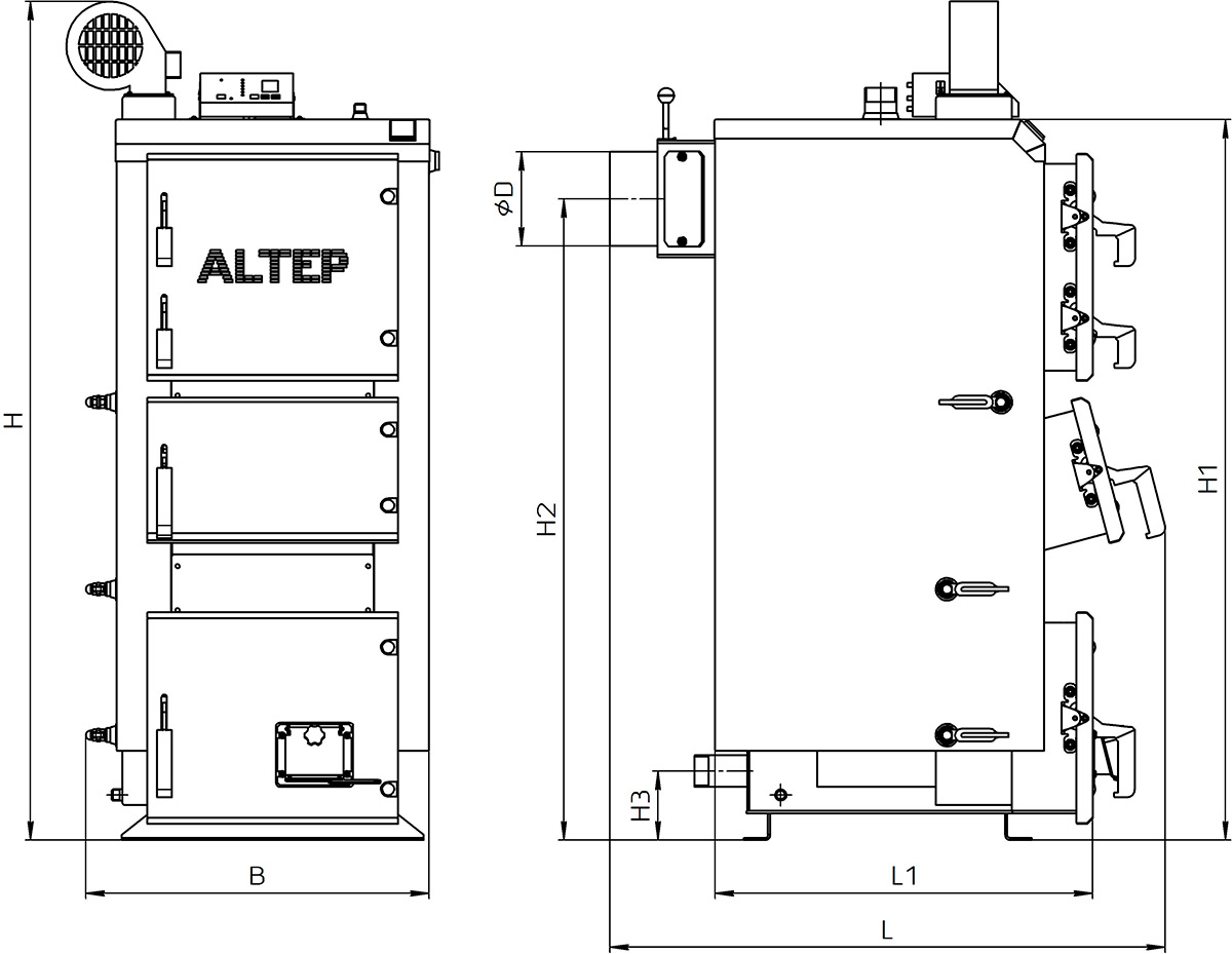 Размер котлов. Альтеп кт - 2е-n 15 КВТ чертежи. Твердотопливный котел Altep кт-2е-NM 15 15 КВТ одноконтурный. Котел Altep на твердом топливе чертежи. Твердотопливный котел Altep кт-2е-n 27 27 КВТ одноконтурный.