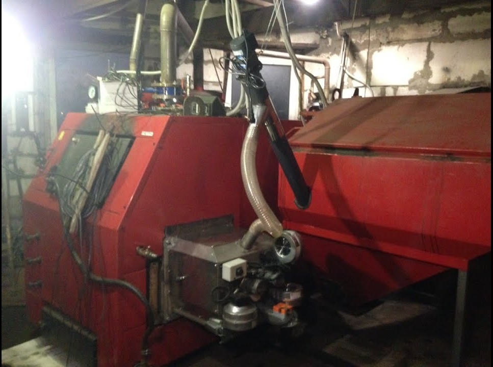 Установка пеллетной  горелки