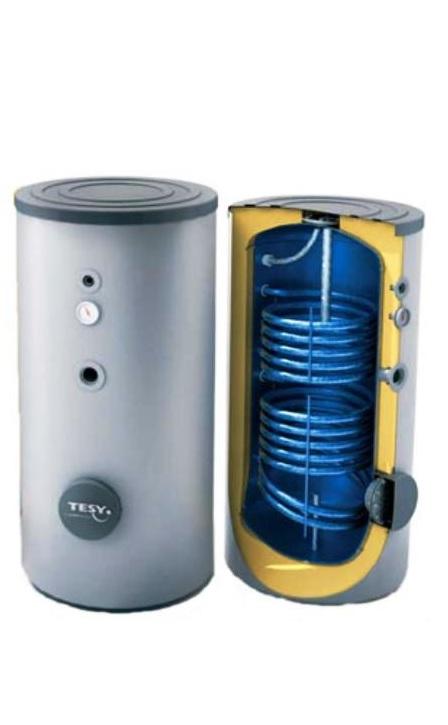 Бойлер косвенного нагрева 200 л с двумя теплообменниками в пластиковом кожухе