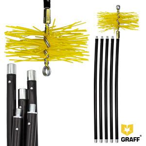 Комплект для чистки дымохода (ерш нейлоновый и гибкие стержни) GRAFF