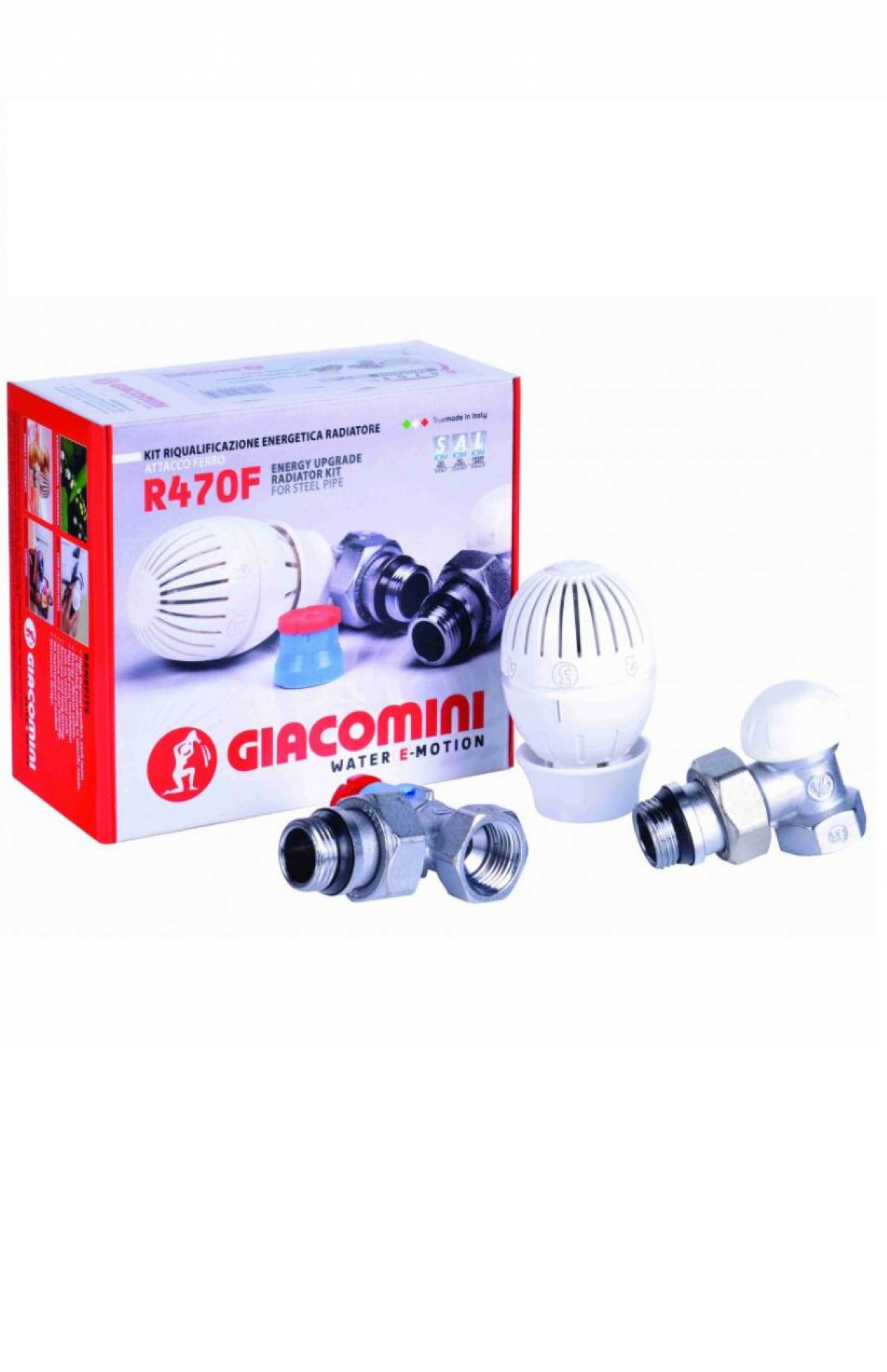 КОМПЛЕКТ ТЕРМОСТАТИЧЕСКИЙ GIACOMINI R470FX023 1/2" (ОСЕВОЙ)