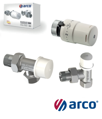 Комплект термостатический для радиатора ARCO KCT14  осевой 1/2"