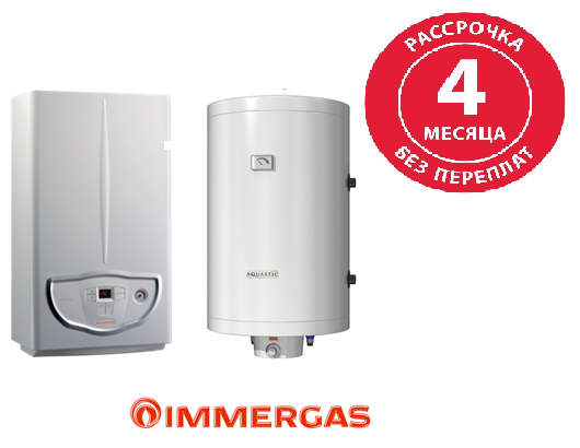 Пакетное решение Газовый котёл Immergas EOLO Mini х 24 3E - Aquastic AQ IND 200 FC